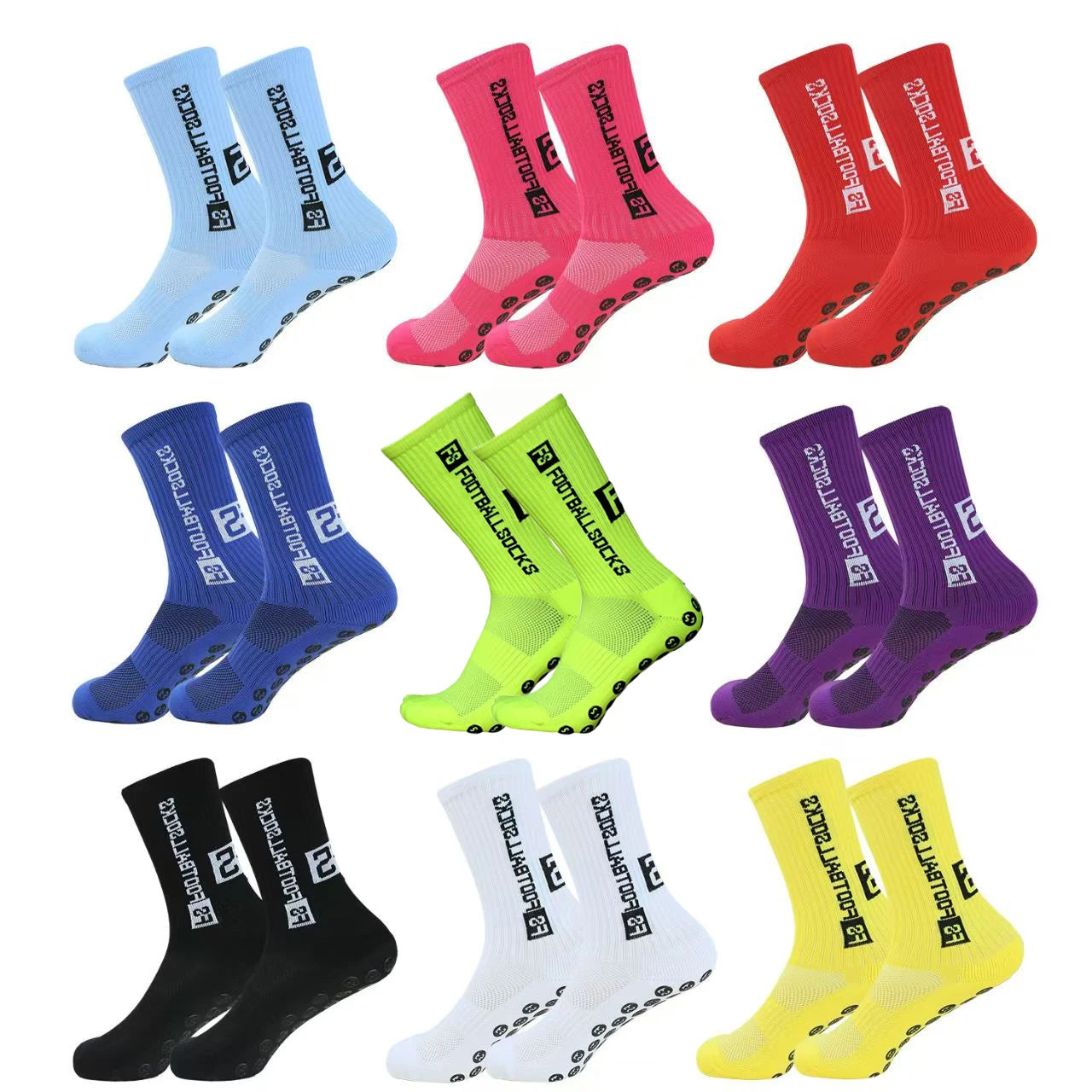 Pro Drip Anti-Slip Football Grip Socks (3-Pack)